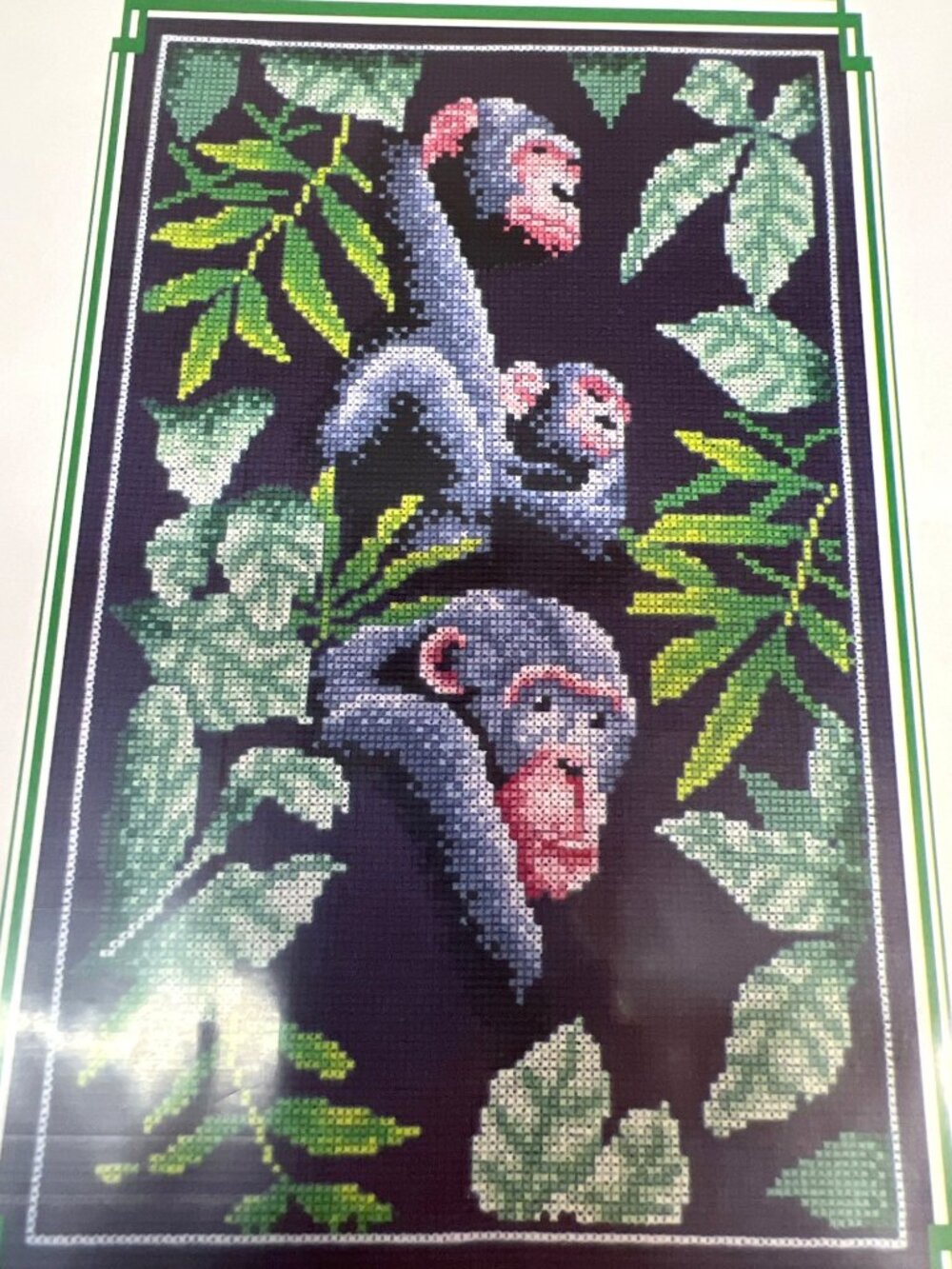 Chimpanzee Family Cross Stitch Pattern By Mike Vick